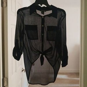 Navy Blue Summer Blouse